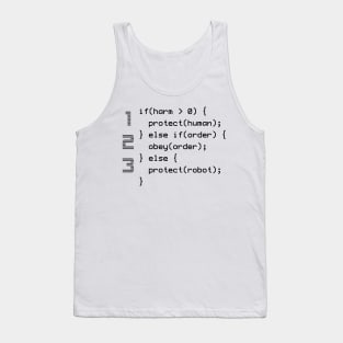 3 Laws of Robotics Tank Top